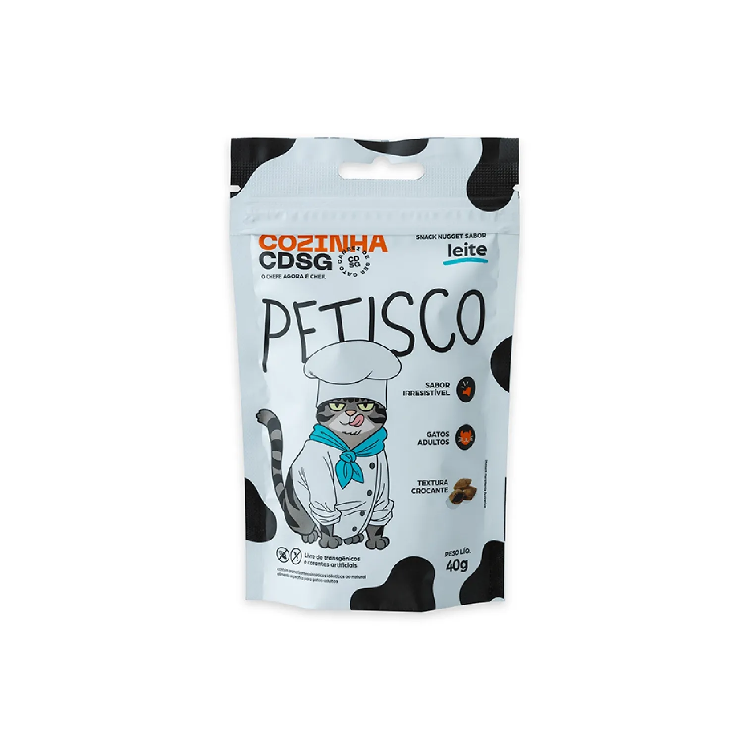 Petisco Nugget para Gatos Leite Cansei de Ser Gato embalagem_FRENTE-01